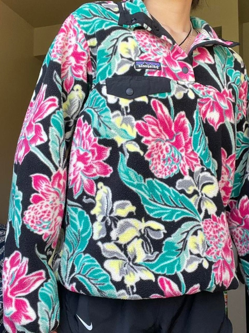 Patagonia Synchilla Manoa Floral Hawaiian Snap T Fleece Pullover - Picture 3 of 3